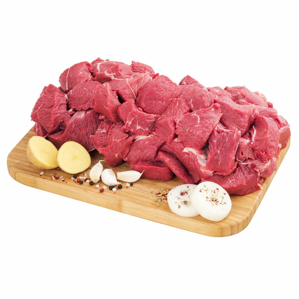 Mięso Wołowe Gulaszowe Pokrojone w Kostkę – 1 kg (Kuşbaşı doğranmış)