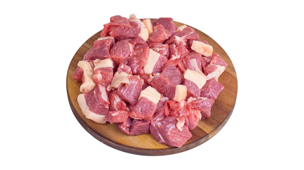 Mięso Wołowe Gulaszowe Pokrojone w Kostkę 1 kg (do 25% tłuszczu)