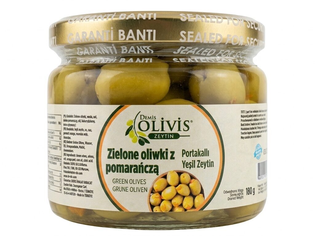 Oliwki zielone z Pomarańcza 330g